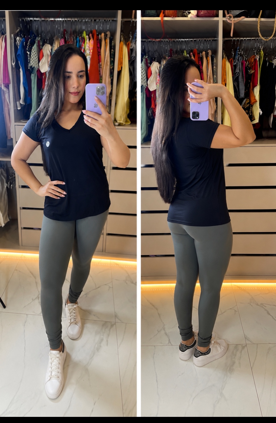 Blusa preta dry fit