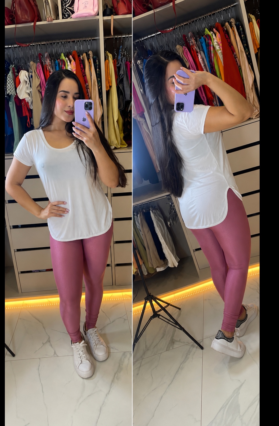 Blusa branca assimétrica